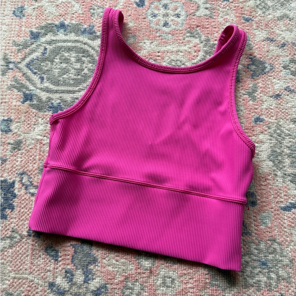 Lululemon Pink Ribbed Tank Top